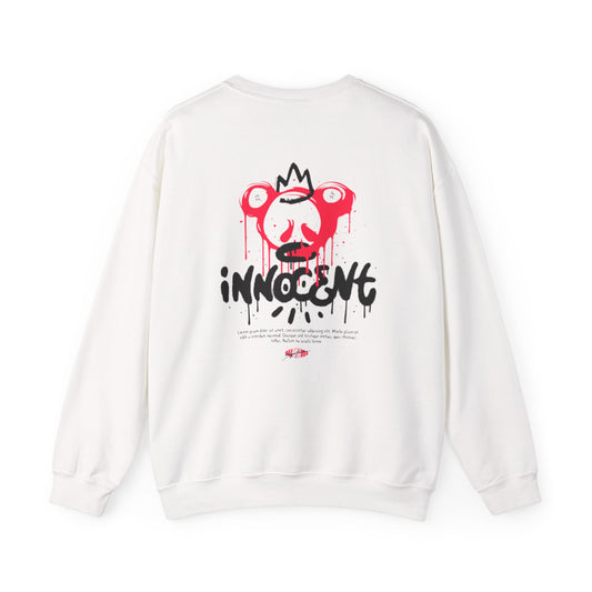 Innocent Graffiti Crewneck Sweatshirt — Street Art Graphic Pullover