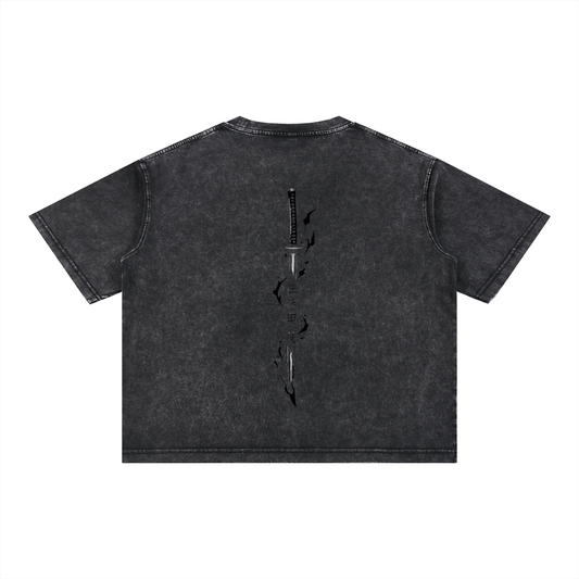 Mineral Wash Boxy Cotton T-Shirt