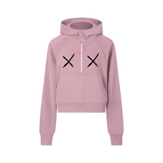 Cropped Half-Zip Hoodie