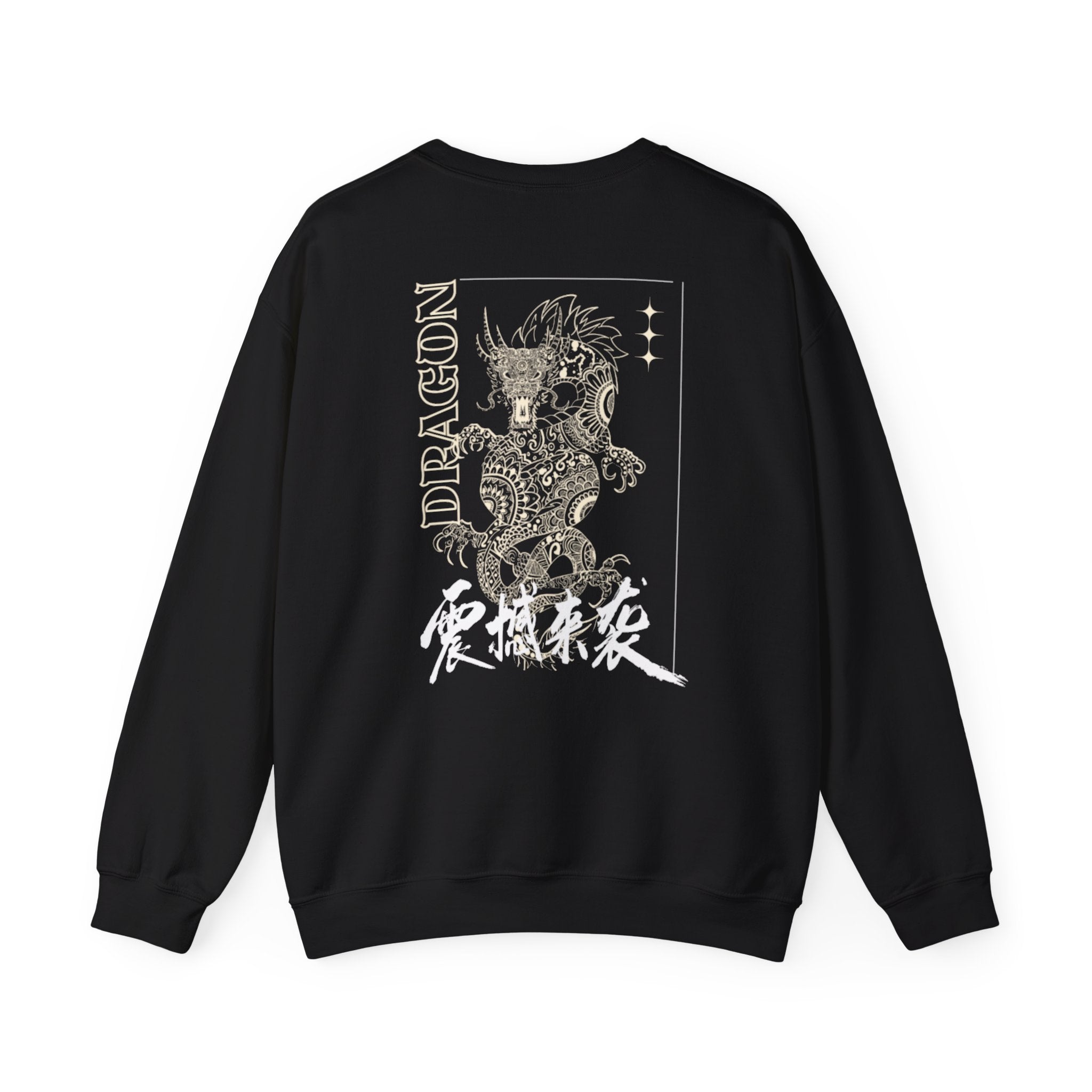 Dragon Crewneck Sweatshirt — Asian Ink Dragon Graphic Pullover
