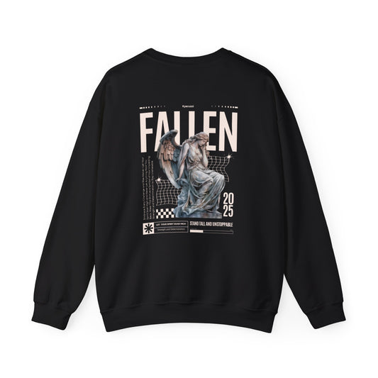 Fallen Angel Graphic Crewneck Sweatshirt — Retro Statue Streetwear 2025