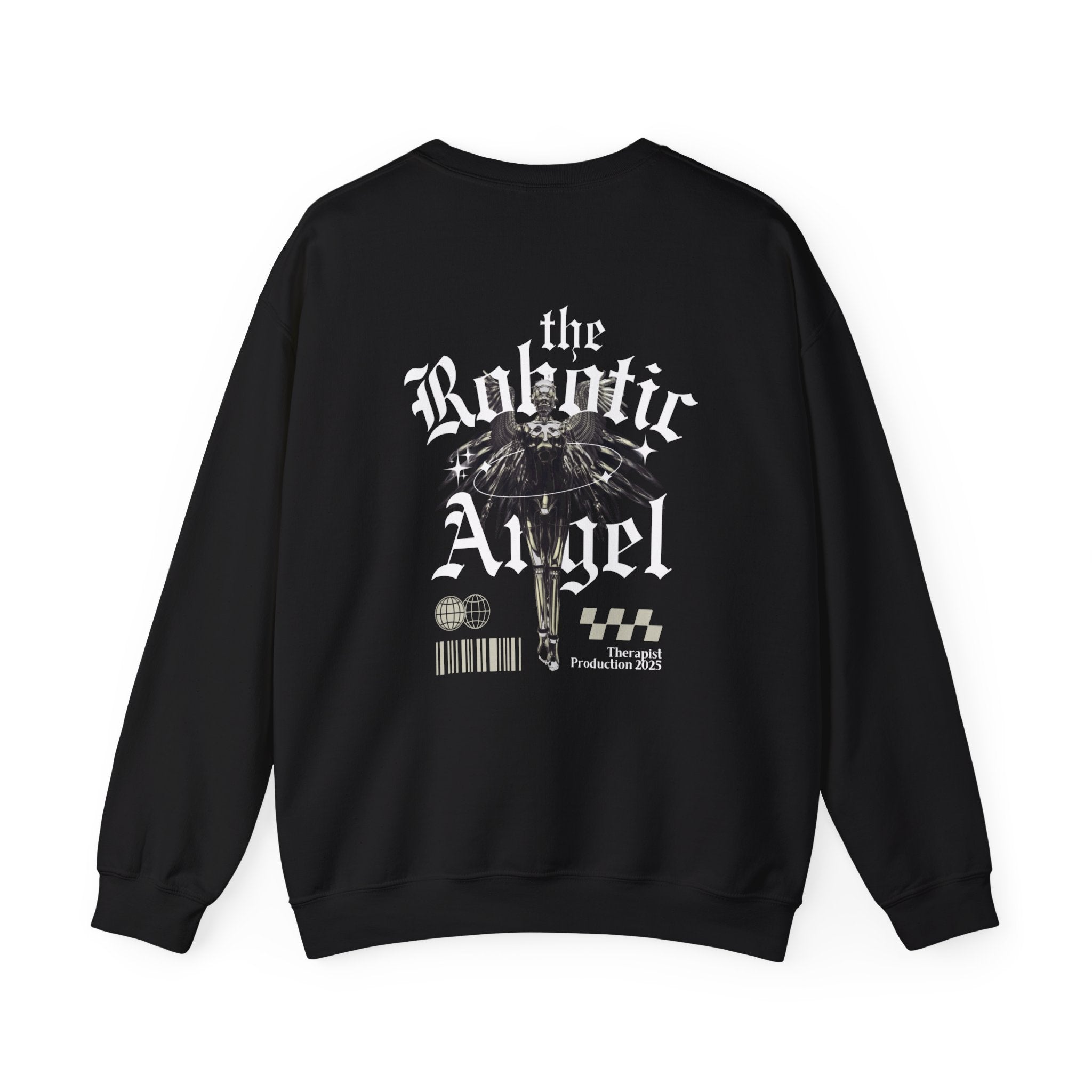 Robotic Angel Graphic Crewneck Sweatshirt